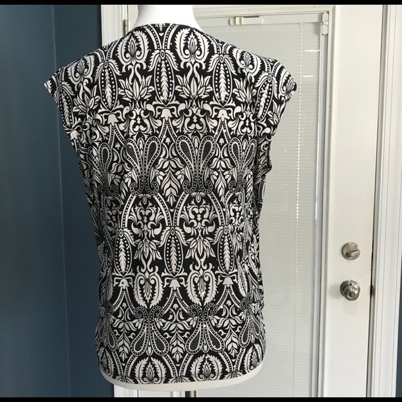 Sleeveless wrap‎ front blouse top shirt Sz M - Picture 10 of 11